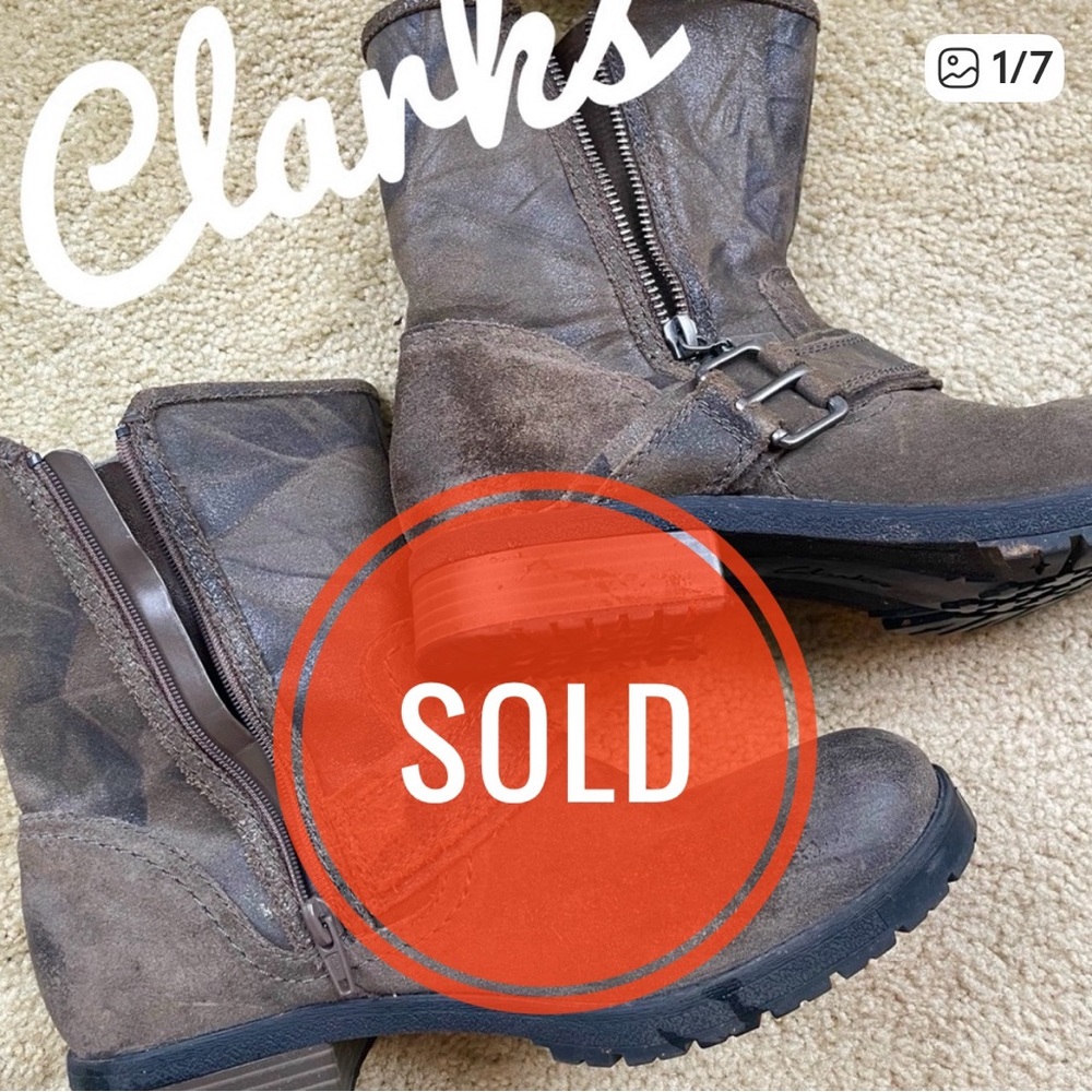 Clarks Dark Brown Combat Boots